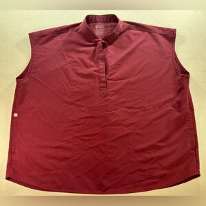 FIGS Technical Collection Sleeveless Scrub Top Women’s XXL Burgundy Medical